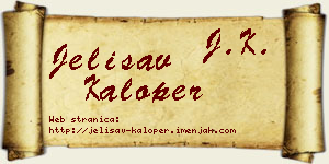Jelisav Kaloper vizit kartica